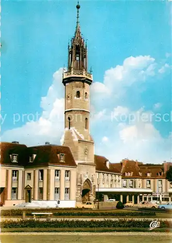 AK / Ansichtskarte Evreux_27_Eure Jardin de l Hotel de Ville et Tour de l Horloge Beffroi XVe siecle 