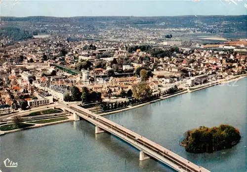 AK / Ansichtskarte Vernon_27_Eure Le pont et les bords de la Seine vue aerienne 