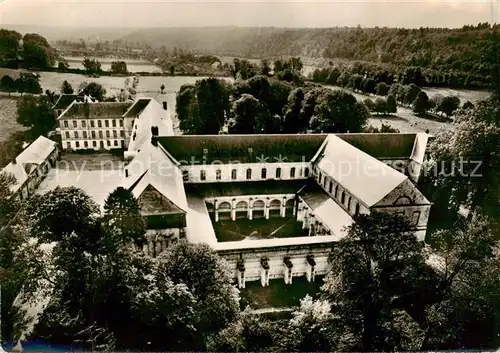 AK / Ansichtskarte Le_Bec Hellouin Abbaye Notre Dame du Bec vue aerienne Le_Bec Hellouin