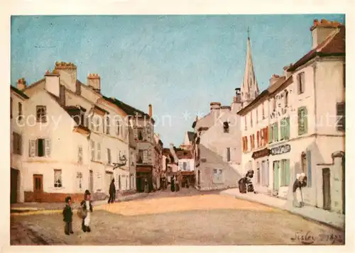 AK / Ansichtskarte Paris_75 Peinture Francaise Les Impressionnistes Alfred Sisley Place d Arenteuil Musee du Louvre 