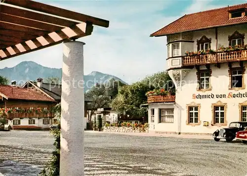 AK / Ansichtskarte Kochel_See_Bayern Hotel Alpengasthof Schmied von Kochel 