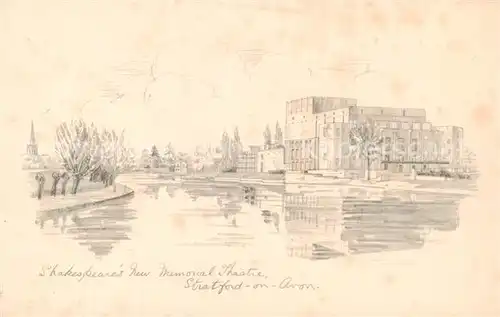 AK / Ansichtskarte Stratford_on_Avon Shakespeares New Memorial Theatre Stratford_on_Avon