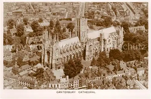 AK / Ansichtskarte Canterbury__Kent_UK Canterbury Cathedral Air view 