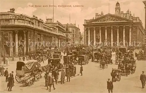 AK / Ansichtskarte London__UK The Bank and Royal Exchange 