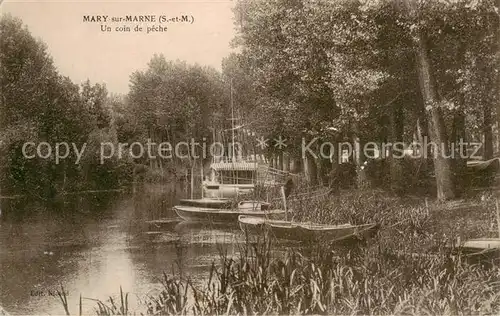 AK / Ansichtskarte Mary sur Marne Un coin de peche Mary sur Marne
