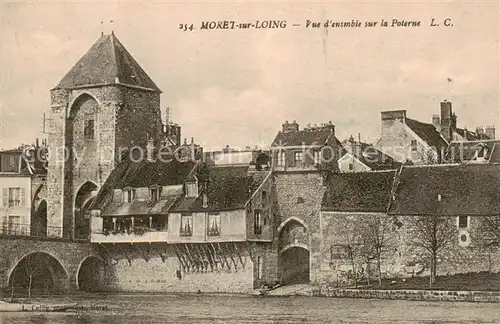 AK / Ansichtskarte Moret sur Loing Vue densemble sur la Poterne Moret sur Loing