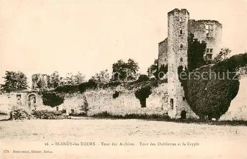 AK / Ansichtskarte Blandy_les_Tours_Moisenay Tour des Archives Tur des Oubliettes et la Crypte 