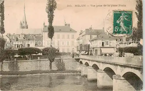 AK / Ansichtskarte Melun_77 Vue prise de la place Pralin 