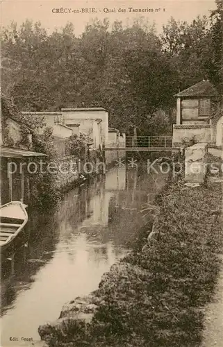 AK / Ansichtskarte Crecy_en_Brie Quai des Tanneries Crecy_en_Brie