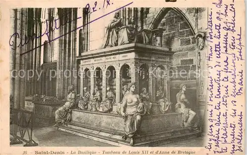 AK / Ansichtskarte Saint Denis__93_Seine La Basilique Tombeau de Louis XII et dAnne de Bretagne 