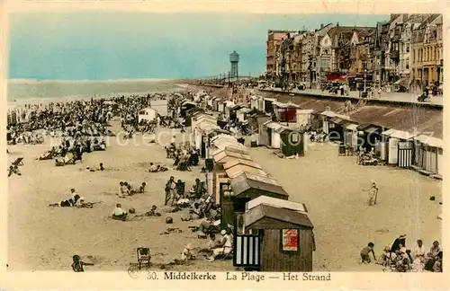 AK / Ansichtskarte Middelkerke_Belgie Het Strand 