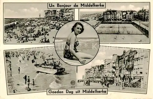 AK / Ansichtskarte Middelkerke_Belgie Strandpartien Promenade 