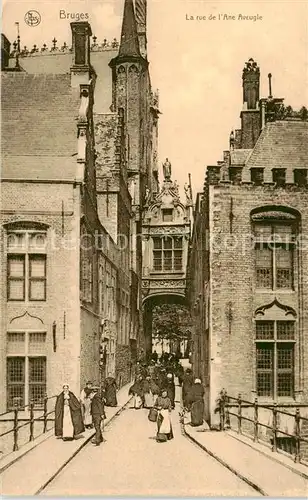 AK / Ansichtskarte Bruges_Brugge_Flandre La rue de lAne Aveugle 