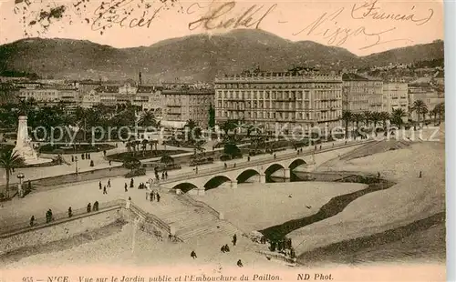 AK / Ansichtskarte Nice__06_Nizza Vue sur le Jardin public et lEmbouchure du Paillon 