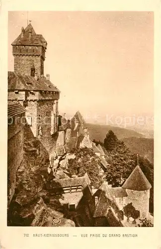AK / Ansichtskarte Haut Koenigsbourg_Hohkoenigsburg Vue prise du Grand Bastion Haut Koenigsbourg