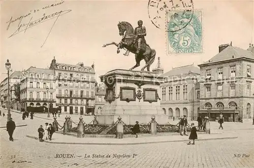 AK / Ansichtskarte Rouen_76 La Statue de Napoleon 