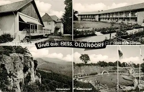 AK / Ansichtskarte Hessisch Oldendorf Haus Niedersachsen Hohenstein Badeanstalt 