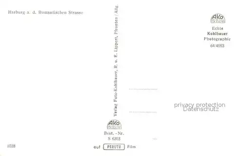 AK / Ansichtskarte Harburg_Schwaben Schloss Stadtansicht  Harburg Schwaben