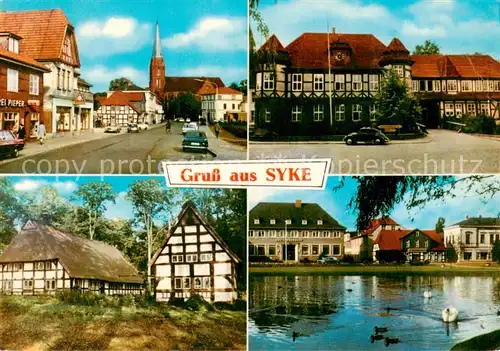 AK / Ansichtskarte Syke Ortsansichten Teich Syke
