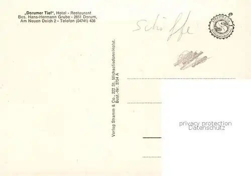 AK / Ansichtskarte Dorumer_Tief Fischerhafen Dorumer Tief