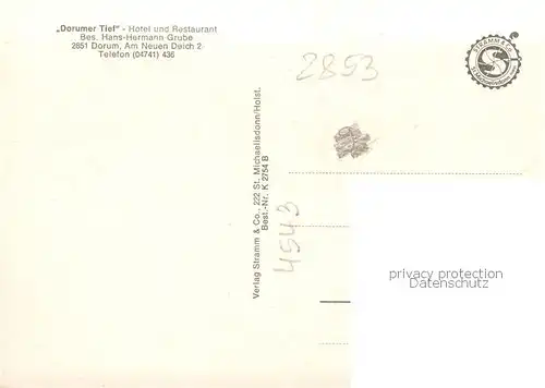 AK / Ansichtskarte Dorumer_Tief Hotel Restaurant Dorumer Tief Schwimmbad Fischkutter Dorumer Tief