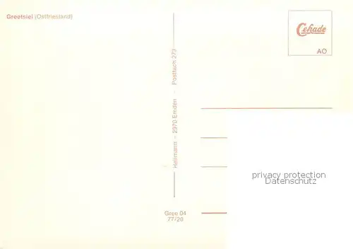 AK / Ansichtskarte Greetsiel Kutterhafen Greetsiel