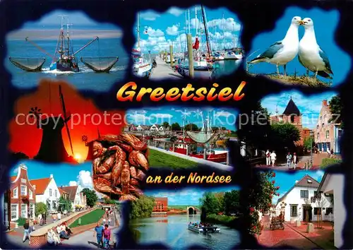 AK / Ansichtskarte Greetsiel Krabbenkutter Yachthafen Ortspartien Greetsiel