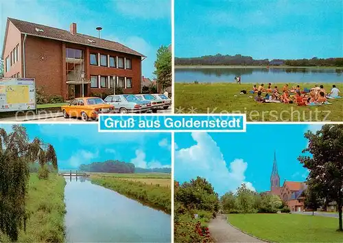 AK / Ansichtskarte Goldenstedt Rathaus Liegewiese Kirche  Goldenstedt