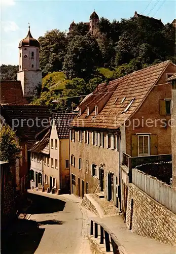 AK / Ansichtskarte Harburg_Schwaben Kirchturm Gasse Harburg Schwaben