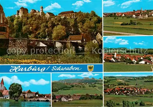 AK / Ansichtskarte Harburg_Schwaben Schloss Teilansichten Harburg Schwaben