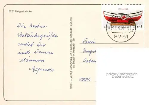 AK / Ansichtskarte Heigenbruecken Panorama Koehlermahlzeit Pollasch Denkmal kath Kirche Schach im Kurpark Muehle in Jakobsthal Kirchplatz Wildpark Heigenbruecken