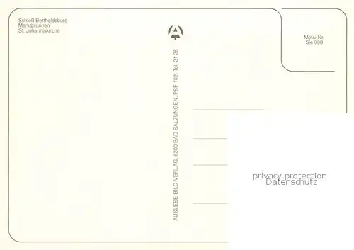 AK / Ansichtskarte Schleusingen Schloss Bertholdsburg Marktbrunnen St Johanniskirche Schleusingen