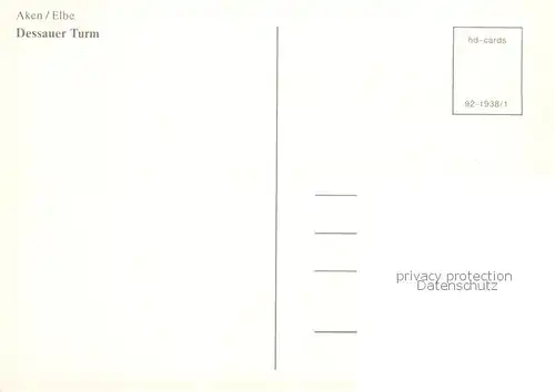 AK / Ansichtskarte Aken_Elbe Dessauer Turm Aken_Elbe