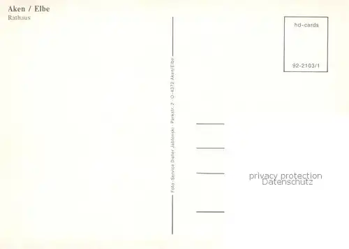 AK / Ansichtskarte Aken_Elbe Rathaus Aken_Elbe
