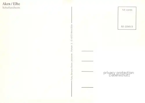 AK / Ansichtskarte Aken_Elbe Schullandheim Aken_Elbe