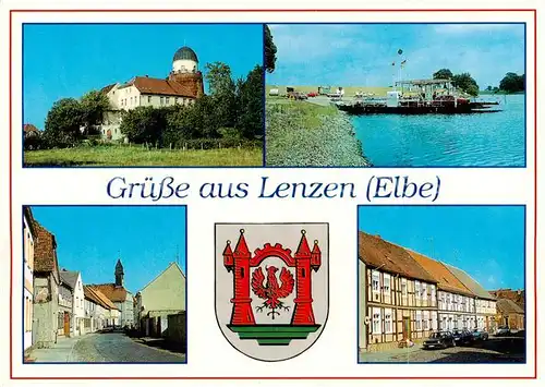 AK / Ansichtskarte Lenzen_Elbe Schloss Elbefaehre Stadtpartien Lenzen Elbe