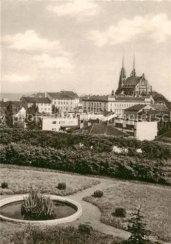 AK / Ansichtskarte  Bruenn_Brno Panorama mit Kirche Bruenn_Brno