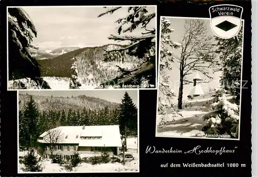 AK / Ansichtskarte 73839584 Todtmoos Feldbergblick Wanderheim Hochkopfhaus Aussichtsturm Todtmoos