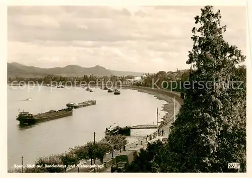 AK / Ansichtskarte  Bonn_Rhein Blick auf Bundeshaus und Siebengebirge Bonn_Rhein