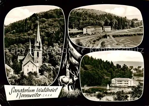 AK / Ansichtskarte  Nonnweiler Kirche Sanatorium Waldhotel Nonnweiler