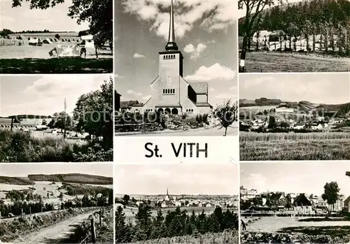 AK / Ansichtskarte  St-Vith_Belgie Orts und Teilansichten Kirche 