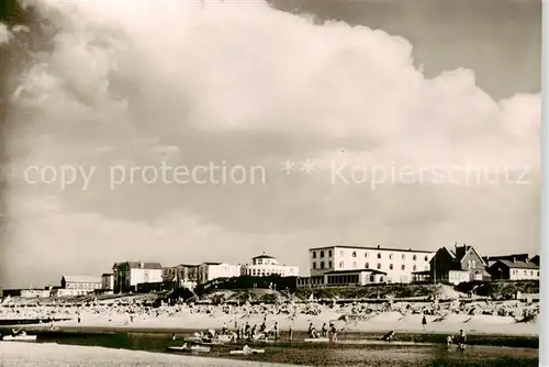 AK / Ansichtskarte  Wangerooge_Wangeroog_Nordseebad Strandpartie Hotels 