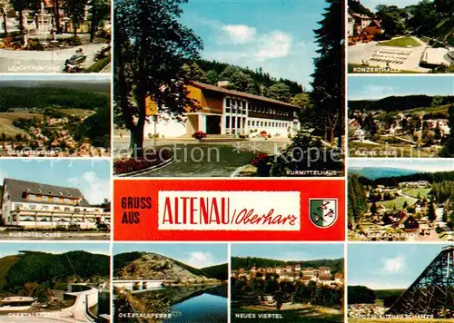 AK / Ansichtskarte  Altenau_Harz Kurmittelhaus Panorama Kurhotel Cafe Okertalsperre Neues Viertel Konzerthalle Kleine Oker Am Gerlachsee Gr Altenauschanze Altenau Harz