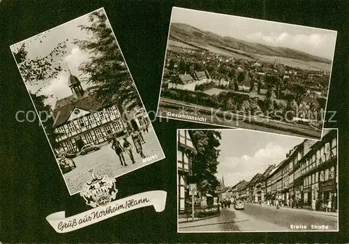 AK / Ansichtskarte  Northeim Markt Panorama Breite Strasse Northeim