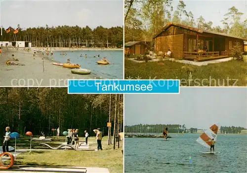 AK / Ansichtskarte  Isenbuettel Tamkumsee Strand Bungalow Minigolf Surfen Isenbuettel