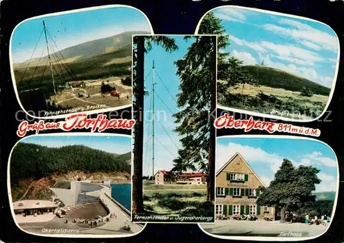 AK / Ansichtskarte  Torfhaus_Harz Fernsehsender Brocken Okertalsperre Brockenblick Torfhaus Jugendherberge Torfhaus Harz