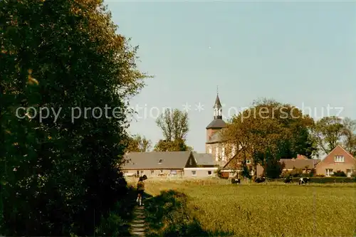 AK / Ansichtskarte  Werdum Panorama mit Kirche Werdum