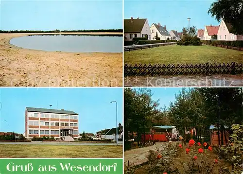 AK / Ansichtskarte  Wesendorf_Niedersachsen Badesee Ortspartie Gebaeude Park Wesendorf Niedersachsen