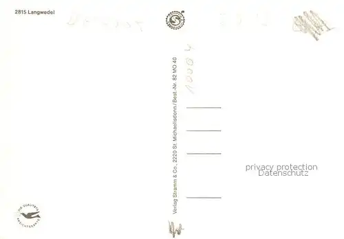 AK / Ansichtskarte Langwedel__Verden Spiridon Louis Gedenkstein Schleusenkanal Kindergarten Schule Nationalflaggen 