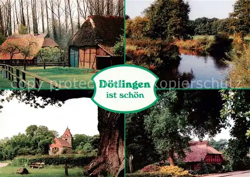 AK / Ansichtskarte Doetlingen Alte Hoefe Natur Landschaft Kirche Doetlingen